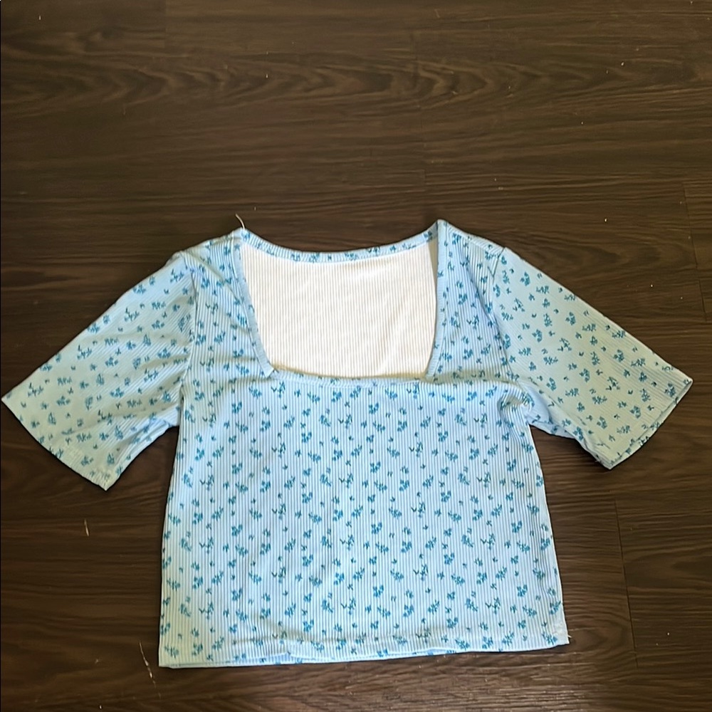 Blue Floral Kids Top